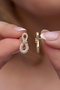 Heliophilia Silver Pendientes de Plata de Ley 925 con Circón